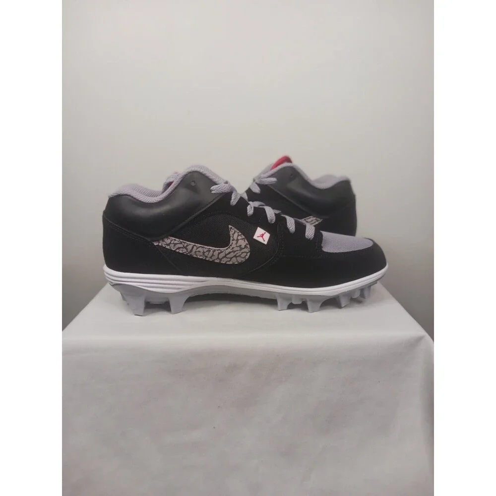 Nike Air Jordan Stadium 90 Low TD Black Cement Football HQ0210-060 Men’s Sz 9.5